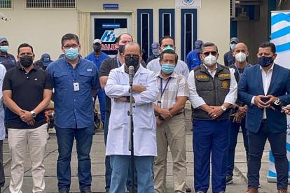 Instante en el que las autoridades dieron a conocer las cifras este 25 de mayo.