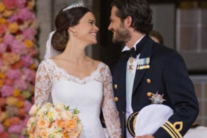 La princesa Sofía de Suecia y su esposo.