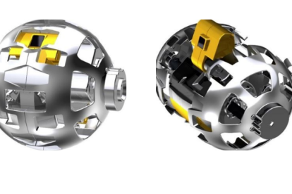 El robot tiene una función para transformarse en una forma que le permite correr después de llegar a la superficie lunar.