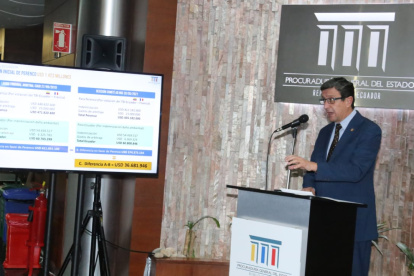 El procurador General del Estado, Íñigo Salvador, en rueda de prensa este 2 de junio de 2021.