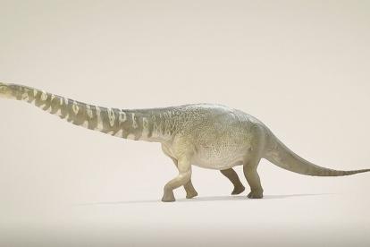 Una simulación digital del dinosaurio más grande que habitó la Tierra.