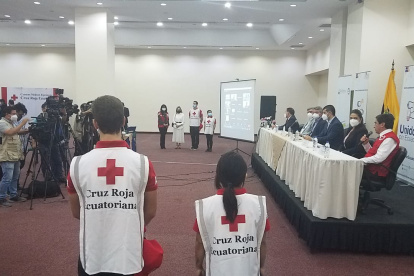 Representantes de las cámaras de la producción que pertenecen al Comité Empresarial Ecuatoriano dieron detalles sobre la conformación del fideicomiso.