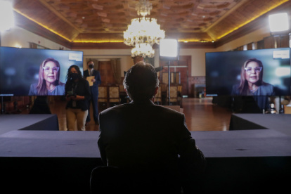 El presidente de la República, Guillermo Lasso, en el Foro Económico Mundial.