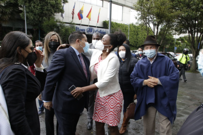 Solicitud. El asambleísta Fausto Jarrín fue a la Fiscalía a pedir una investigación.