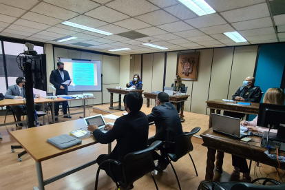 Diligencia. En la Corte Nacional se instaló la audiencia de habeas corpus que solicitó el contralor Pablo Celi.