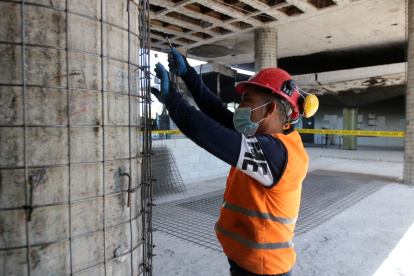 Trabajos. En la Contraloría avanzan las tareas de rehabilitación de la infraestructura tras el incendio de 2019.