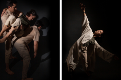 Grupo de artistas de la Escuela de Ballet de la entidad, dirigida por Jorge Parra Landázuri.