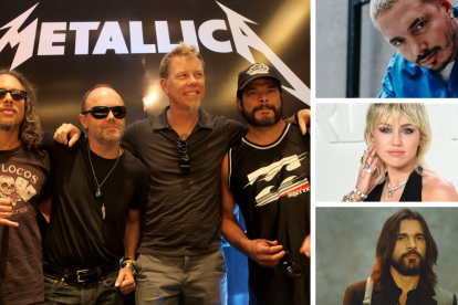 Metallica junto a J Balvin, Miley Cyrus y Juanes
