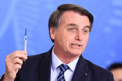 El presidente Jair Bolsonaro fue sancionado junto a algunos de sus ministros por declaraciones machistas.