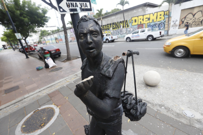 Obra. El monumento afectado está ubicado en la calle Panamá y Loja.
