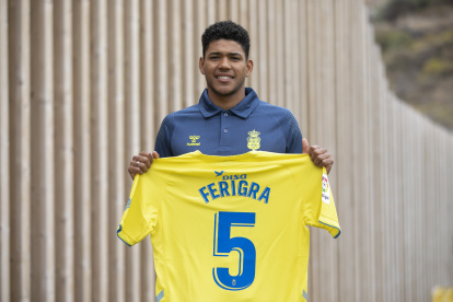Erick Ferigra, refuerzo ecuatoriano de Las Palmas de la segunda división española.