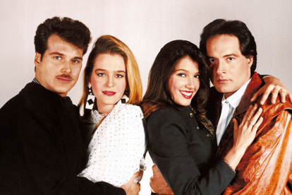 Luis José Santander, Rosalinda Serfaty, Catherine Fulop y Jean Carlo Simancas en 1991.