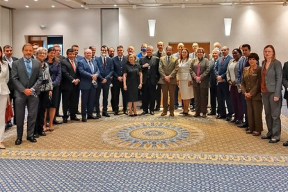 ntercambio. El canciller mantuvo un encuentro el pasado 23 de junio con las delegaciones acreditadas en el país para revisar las agendas a seguir.