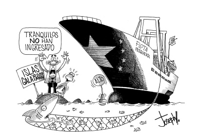 Con el arrastre de las especies marinas.