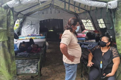 Las carpas instaladas están climatizadas y tiene electricidad.