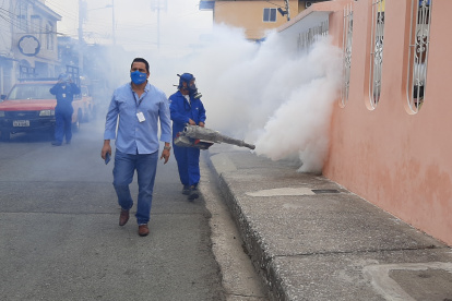 Fumigación de viviendas en varios sectores de Guayaquil.