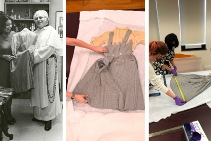 Según la institución, la actriz Mercedes McCambridge regaló la prenda a la universidad después de estudiar allí en 1972.