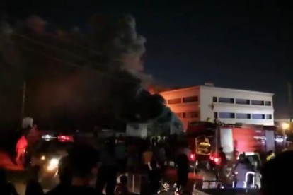 Incendio en un hospital de covid en Irak.