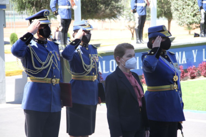 Acto. La secretaria de la Cartera de Estado asistió a la Escuela Superior de Policía de Pusuquí.