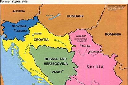 Escenario. Así quedó distribuida la antigua república de Yugoslavia.