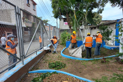 Actividad. Las áreas verdes de diferentes sectores fueron intervenidas.