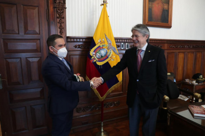Carondelet. El defensor público general (e), Ángel Torres Machuca, se reunió este 20 de julio con el presidente Guillermo Lasso.