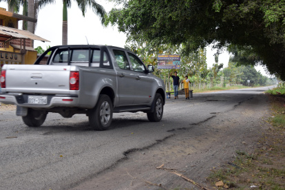 Daño. Este es el estado de la vía Mariscal Sucre- Lorenzo de Garaicoa, que conecta al cantón con otros tres.