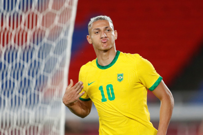 Richarlison anotó tres goles en el duelo contra Alemania, en el inicio de los Juegos Olímpicos de Tokio.
