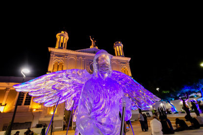 Uno de los monumentos en la Plaza Colón.