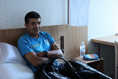 El ciclista publicó esta y otras fotos horas antes de su debut en Tokio 2020