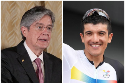 Guillermo Lasso felicita a Carapaz vía telefónica.