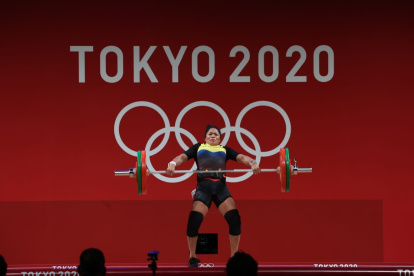 La ecuatoriana falló en sus tres intentos en la modalidad arranque.