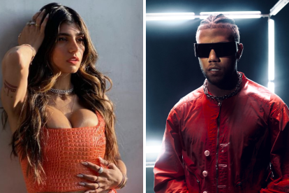 La modela Mia Khalifa y el reguetonero Jhay Cortez