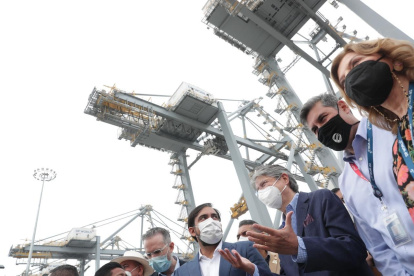 El mandatario Guillermo Lasso realizó un recorrido en el Puerto de Posorja este 30 de julio de 2021.