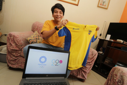 Jorge Tenesaca, de forma virtual, llegó a los Juegos Olimpicos Tokio 2020.