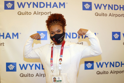 Angie Palacios se mostró feliz por alcanzar un diploma olímpico. La experiencia vivida en Tokio le servirá de cara a París 2024.