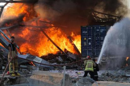 La fuerte exlosión en la zona del puerto