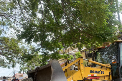 Acción. La colocación de los muros se dio este miércoles 4 de agosto.