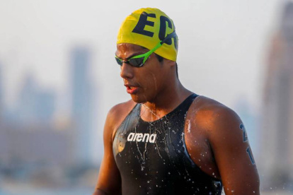 David Farinango competirá en los 10 kilómetros de aguas abiertas.ARCHIVO