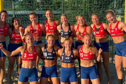 Las jugadoras del equipo de balonmano de Noruega