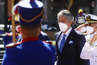 El presidente Guillermo Lasso asiste a la ceremonia de conmemoración de la gesta del 10 de Agosto.