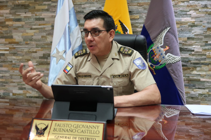Fausto Buenaño, comandante de zona 8 de la Policía Nacional.