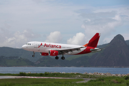 En la imagen, un avión de la aerolínea Avianca.