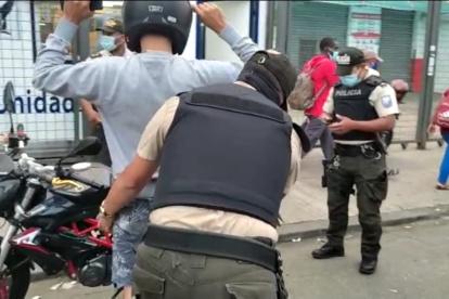 El control que se realizó este viernes 13 de agosto a la entrada de la 8.