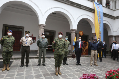 Autoridades. Pablo Almeida es el comandante de la Casa Militar que tiene además un Estado Mayor.