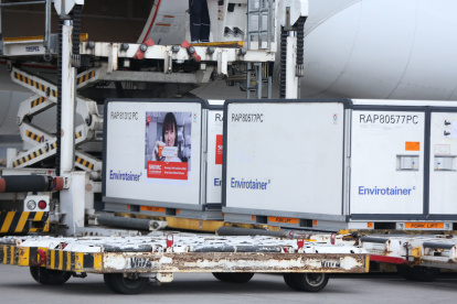 Vacunas. El cargamento fue recibido en el aeropuerto Mariscal Sucre de Tababela.