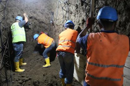 Construcción. El proyecto levantará tres túneles para descontaminar el cauce de varias quebradas en Tumbaco.