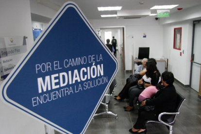 Justicia. En los centros de mediación, las partes buscan, de forma voluntaria, resolver un conflicto.