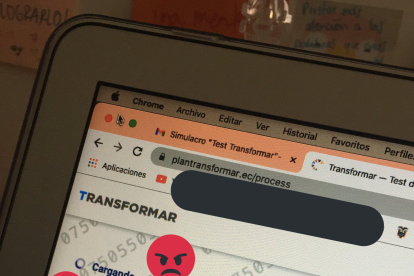 Imagen subida por un usuario que se quejaba de no poder ingresar a la página virtual y rendir la prueba Transformar.
