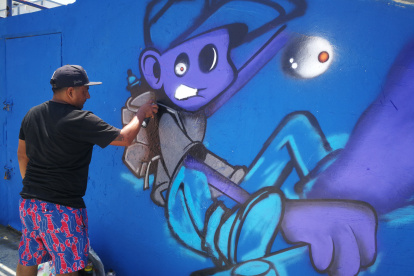 Obras.  Un total de 30 artistas le dieron color a las paredes de áreas verdes y recreativas del cantón